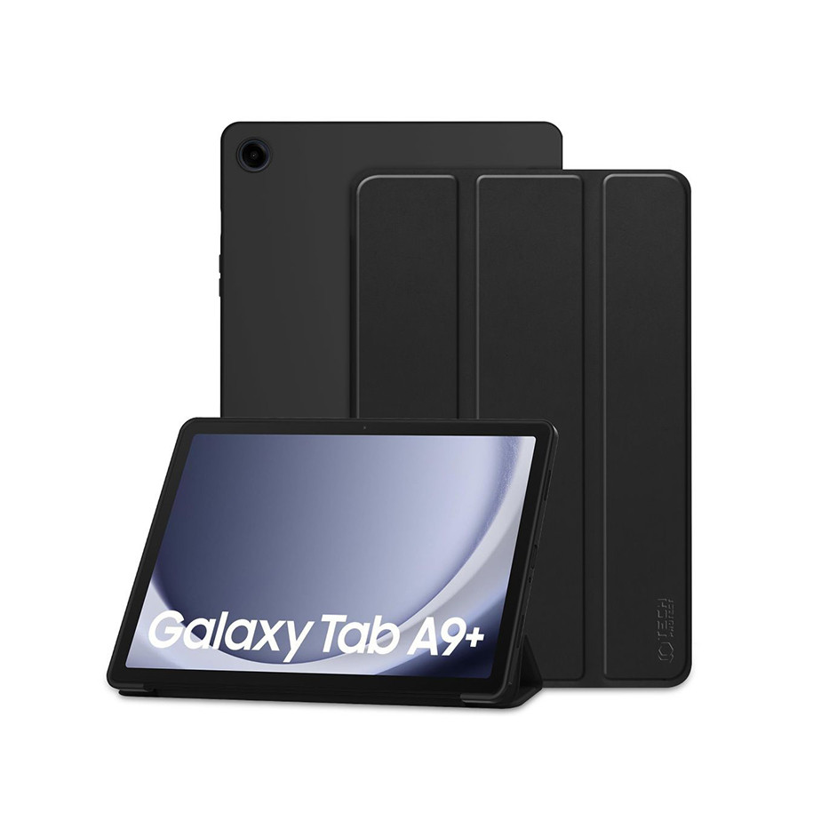 Samsung X210/X215/X216 Galaxy Tab A9+ 11.0 tablet tok (Smart Case) on/off funkcióval - Tech-Protect - fekete (ECO csomagolás) (TP607802)