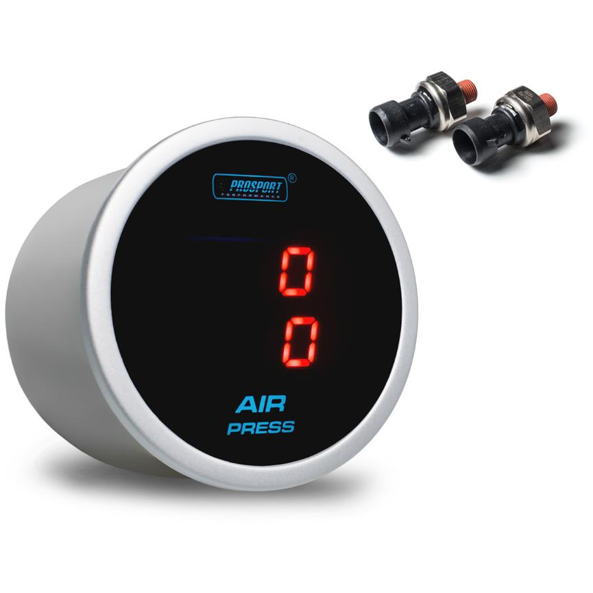 Prosport Performance Dual Series ébresztőóra, piros színű háttérvilágítás, légnyomás mért értékkel (PSEDAPLCD-RE-BAR)