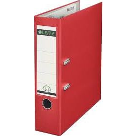 Leitz Plastic Lever Arch File A4 80mm 180° Red carpeta de cartón Rojo