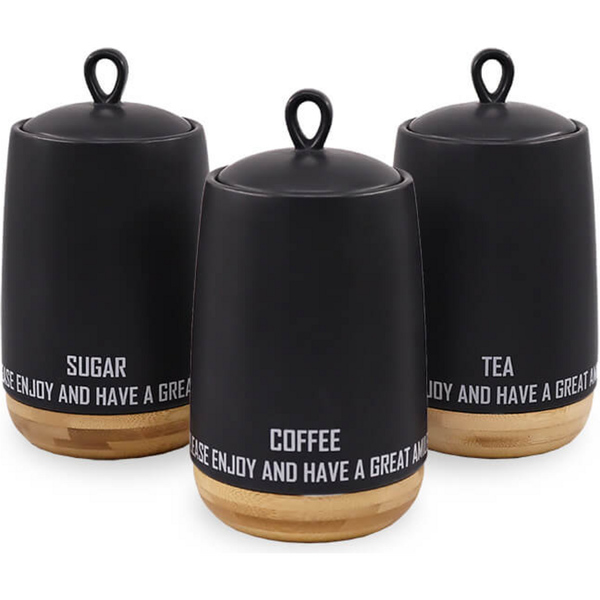 Kuchyňské dózy Maestro na čaj cukr řady ECO STYLE keramika