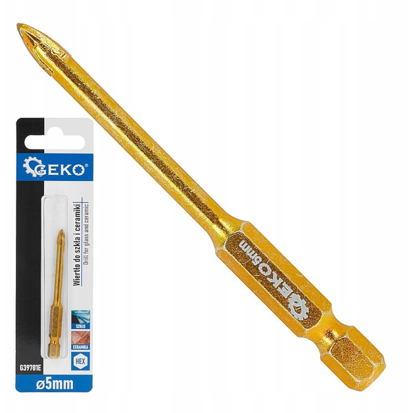 Wiertło do szkła i ceramiki HEX 5mm (500)