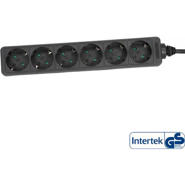 InLine 16463S elektromos elosztó 3 M 6 AC kimenet(ek) Fekete (16463S)