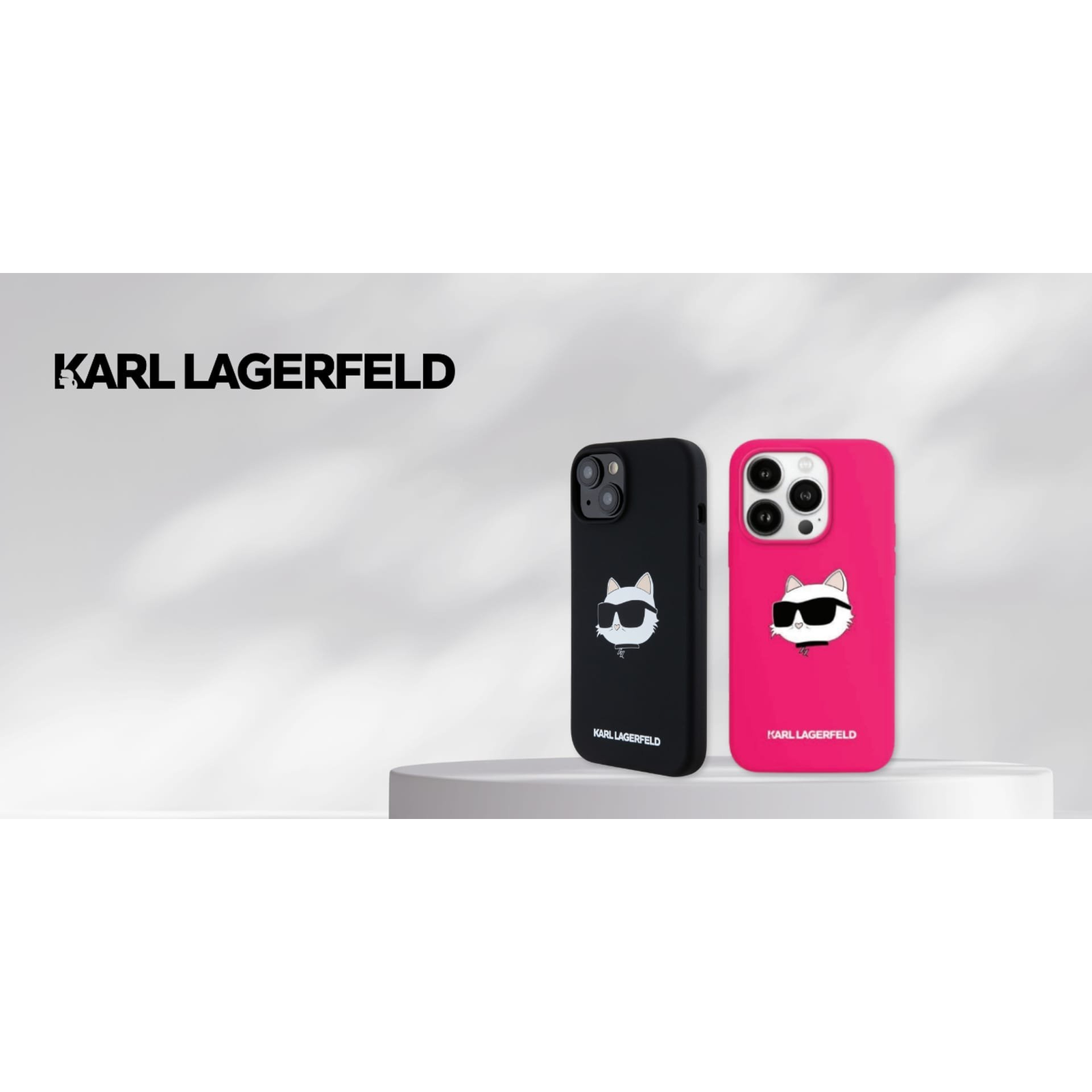 Karl Lagerfeld Silicone Choupette Head Print Apple iPhone 16 MagSafe kompatibilis tok KLHMP16SSCHPPLF (KLHMP16SSCHPPLF)