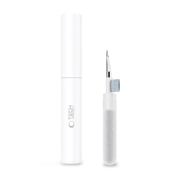 Čisticí sada Tech-Protect CS02 3v1 pro sluchátka, bílá