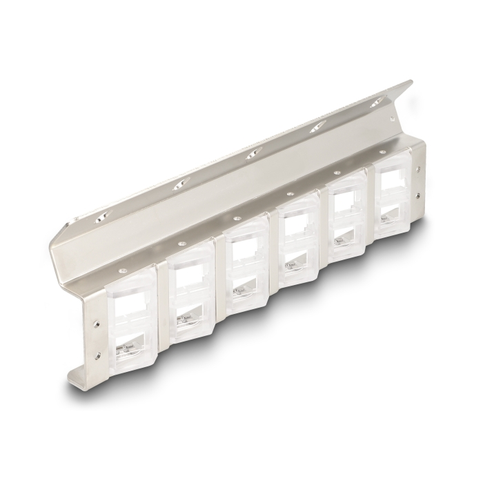 Delock Keystone tartó 12 portos 10 és 19 állványhoz és fali felszereléshez dönthető (67040) (67040)