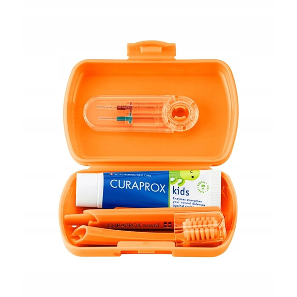 CURAPROX Travel  szett KIDs, narancssárga