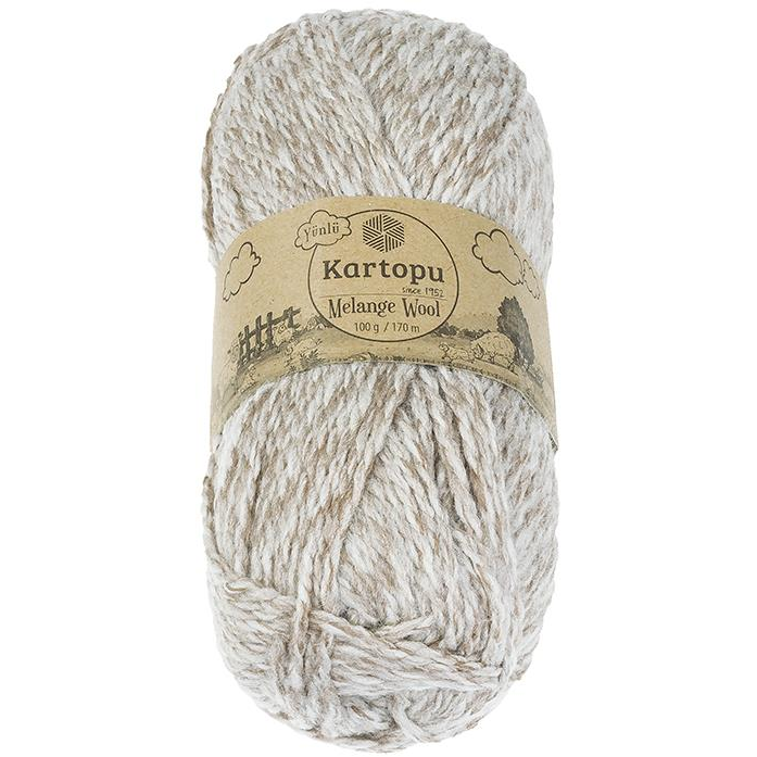 BELLATEX Melange Wool 100 g - 9002 bézs melírozott (11939)