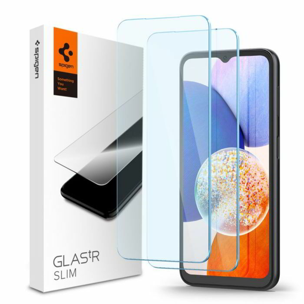 Spigen "Glas.tR SLIM EZ Fit" Samsung Galaxy A15 4G / A15 5G / A25 5G Edzett üveg kijelzővédő (2db)
