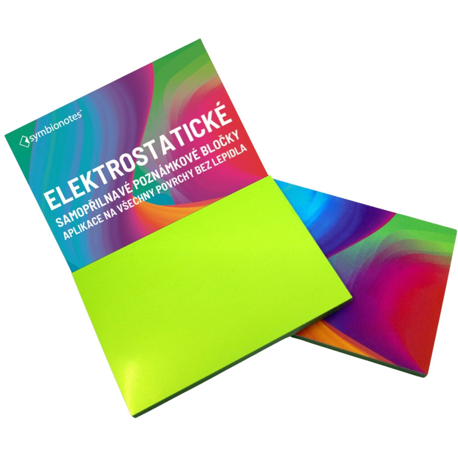 SYMBIO Symbionotes - 190 x 100mm, elektrosztatikus, zöld, 100db (5907618170239)