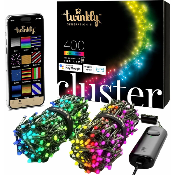 Twinkly Cluster Smart Kültéri Beltéri Okos Color LED fényfüzér 6m - RGB