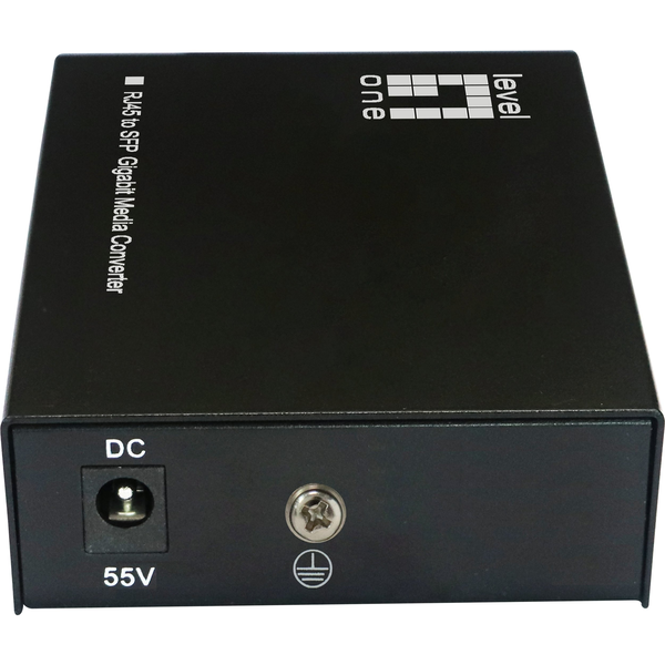 LevelOne GVT-2016 convertitore multimediale di rete 1000 Mbit/s Modalità multipla, Modalità singola Nero