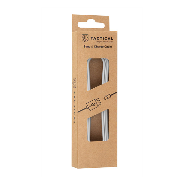 Tactical Smooth Thread USB-C / Lightning töltő- és adatkábel, 0.3m, fehér (57983104160)