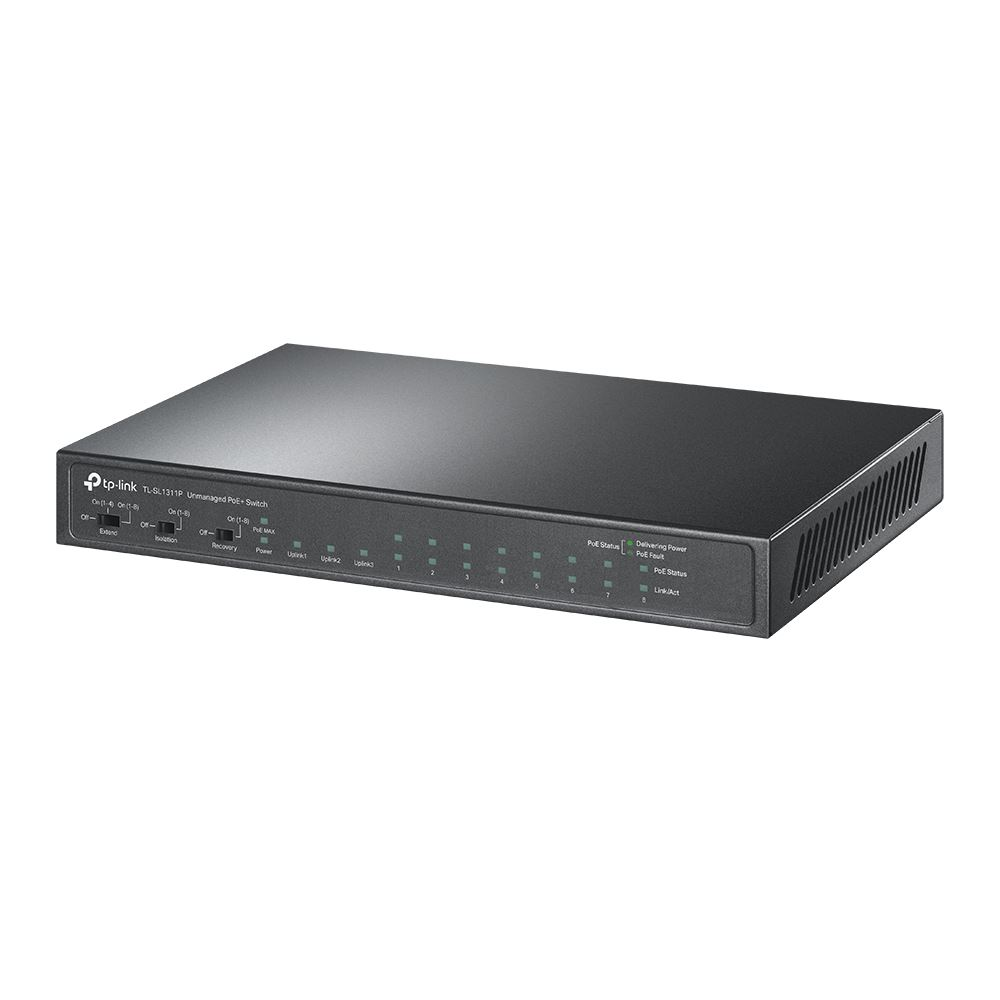 TP-Link TL-SL1311P sieťový prepínač Fast Ethernet (10/100) Podpora napájania cez Ethernet (PoE) Čierna (TL-SL1311P)