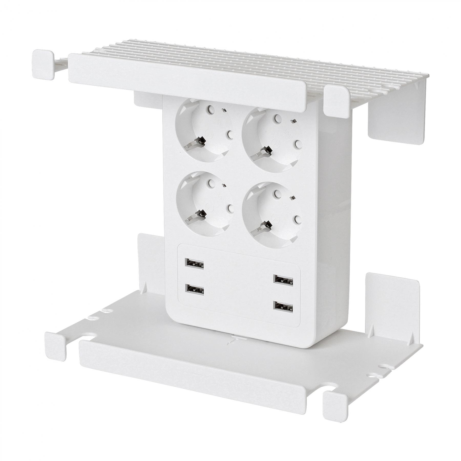 Home NV 4 230V Fali elosztó 4 aljzatos - Fehér (NV 4 USB)