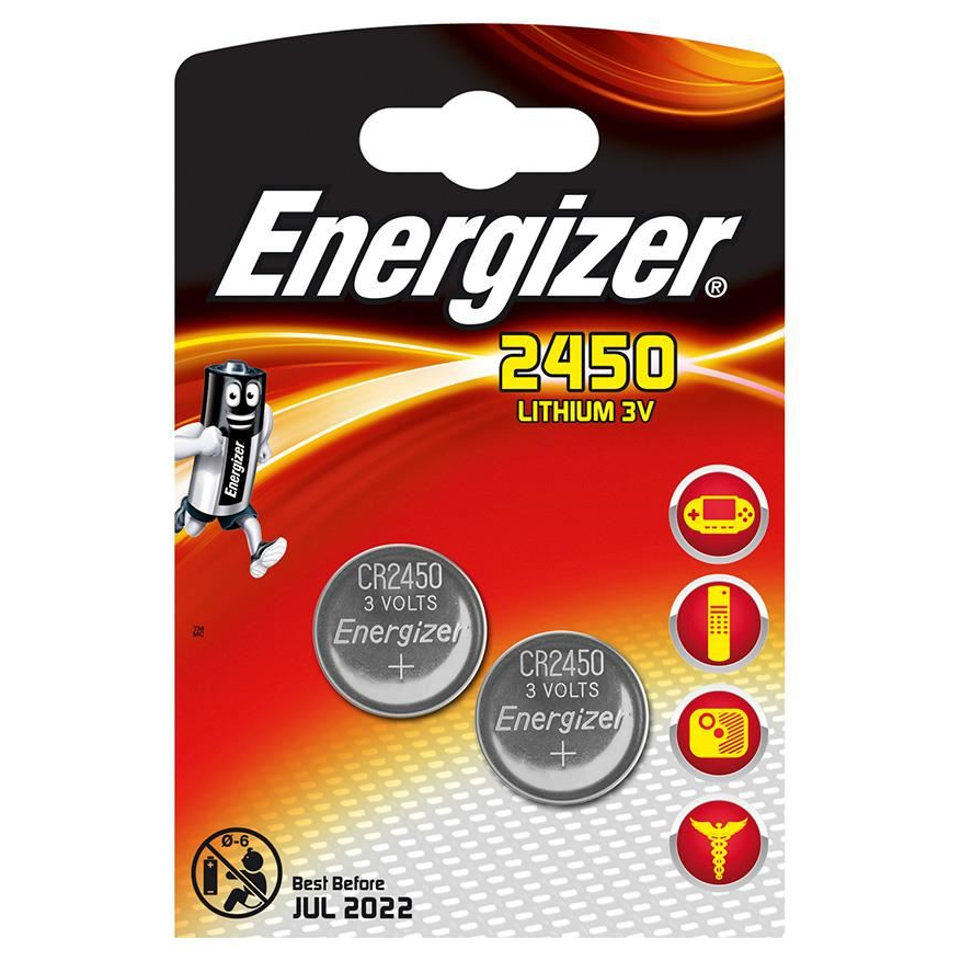 Energizer gombelem 3V CR2450 (2db/csomag) (7638900103816) (7638900103816)