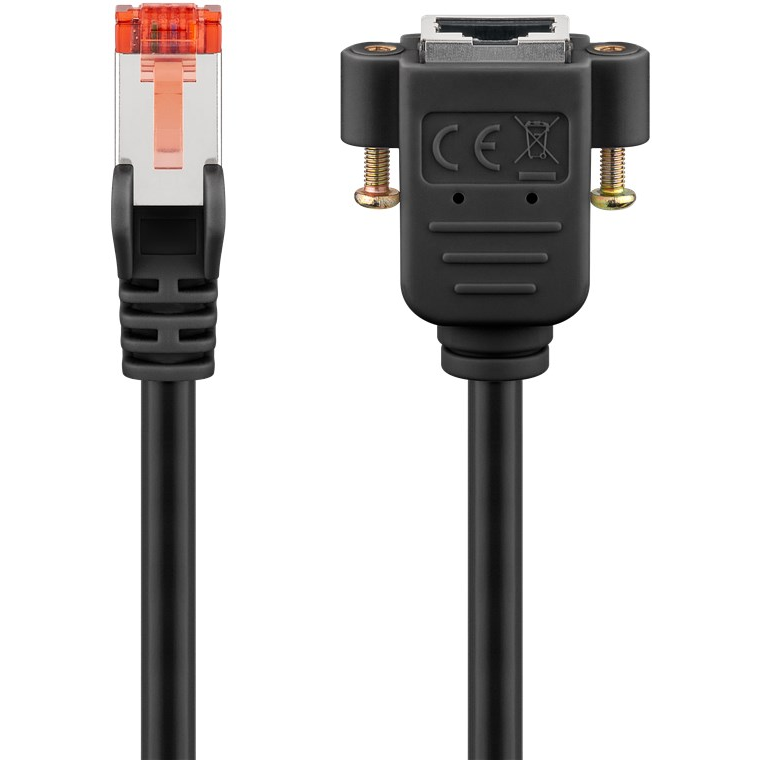 Sieťový kábel predlžovací patchcord RJ45 LAN kat.6 S/FTP čierny 3 m