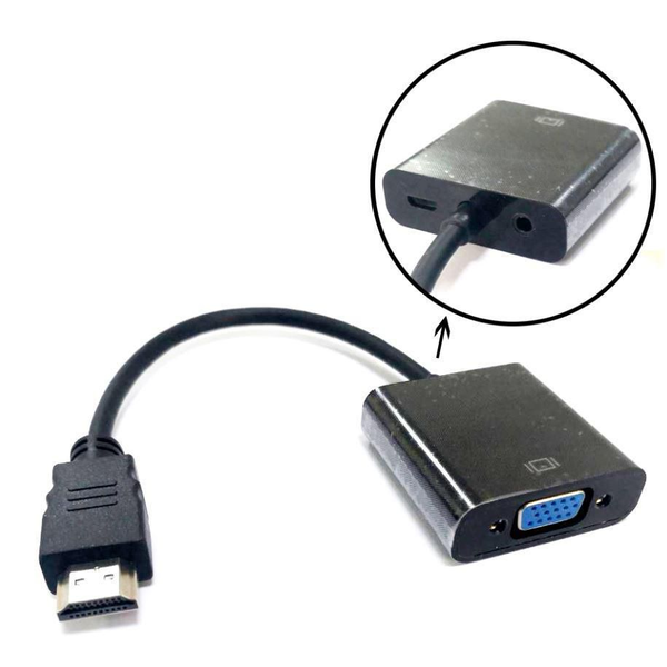 MicroConnect Adapter HDMI do VGA, 0,15m 1920*1080P/60Hz in AUX vhod za zvok