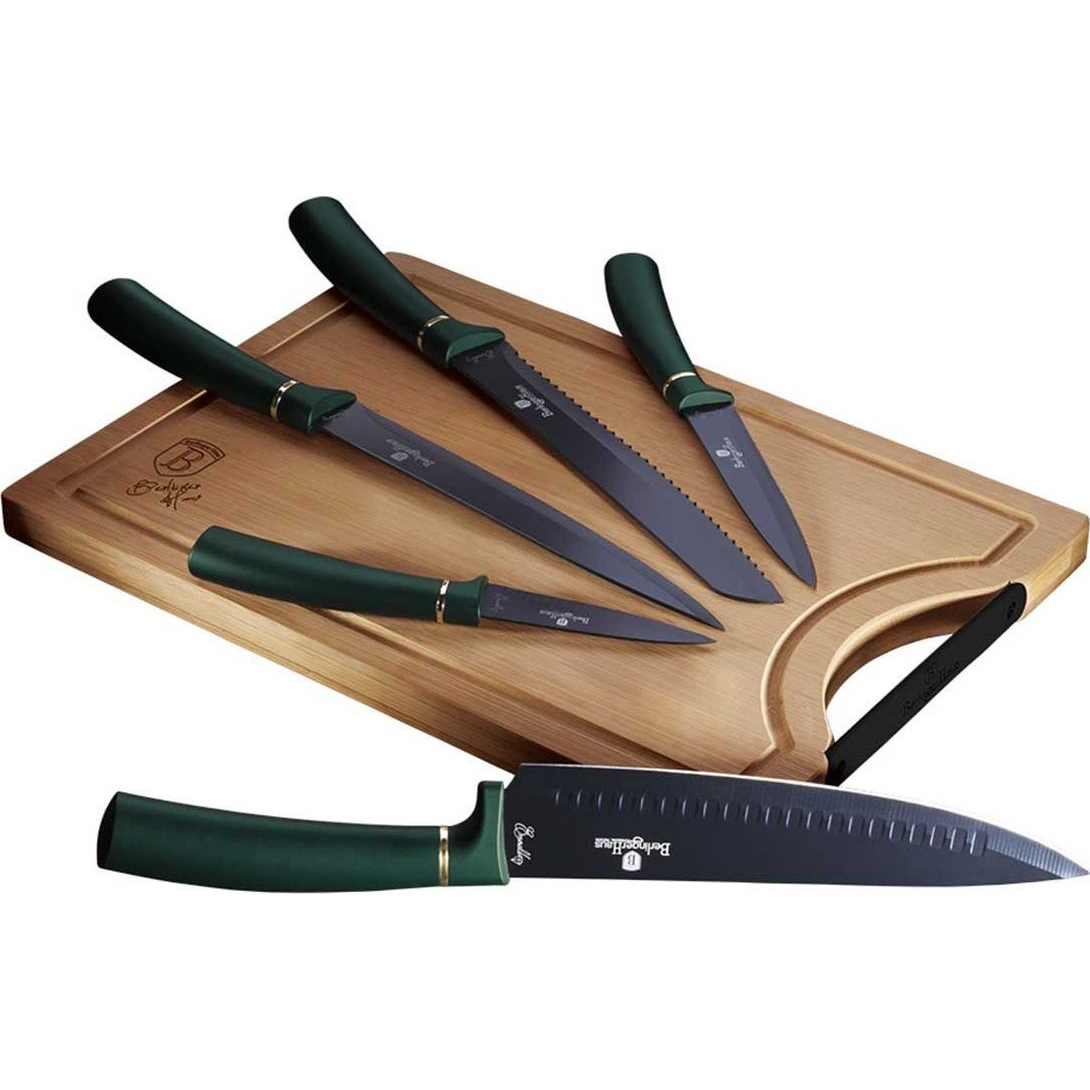 BerlingerHaus BH/2551A Emerald Collection Késkészlet - Rozsdamentes Acél, Smaragdzöld (BH-2551)