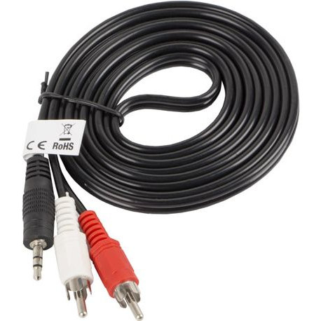 LANBERG Minijack 3.5mm(M) 3 PIN->2x RCA(CINCH)(M) Kabel 2,0m