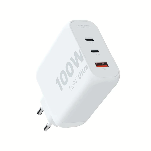 Nabíječka do sítě univerzální Xtorm GaN2 Ultra 100W USB / 2x USB-C Bílá