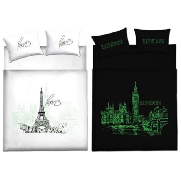 Kaptan Set cotton bed linen Day in Paris, Night in London 2 pcs (5693230312-050)