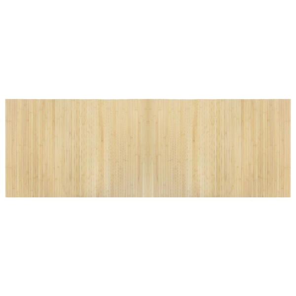 négyszögletű világos természetes bambusz szőnyeg 70 x 200 cm