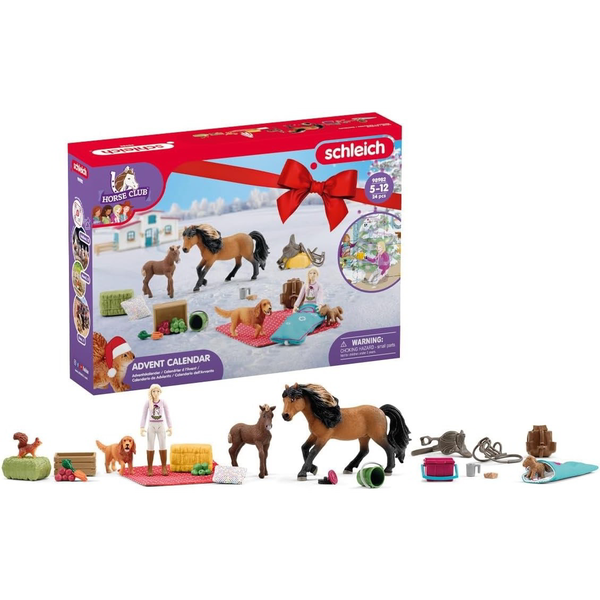 Адвент календар, Schleich, Horse Club, с фигурки изненади, Многоцветен