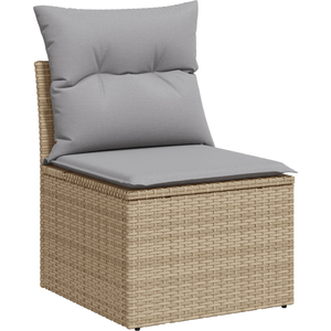 Kerti Kanapé Szett párnával 11 pcs Beige és Világosszürke