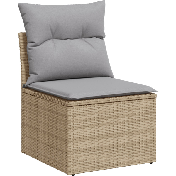 Kerti Kanapé Szett párnával 11 pcs Beige és Világosszürke