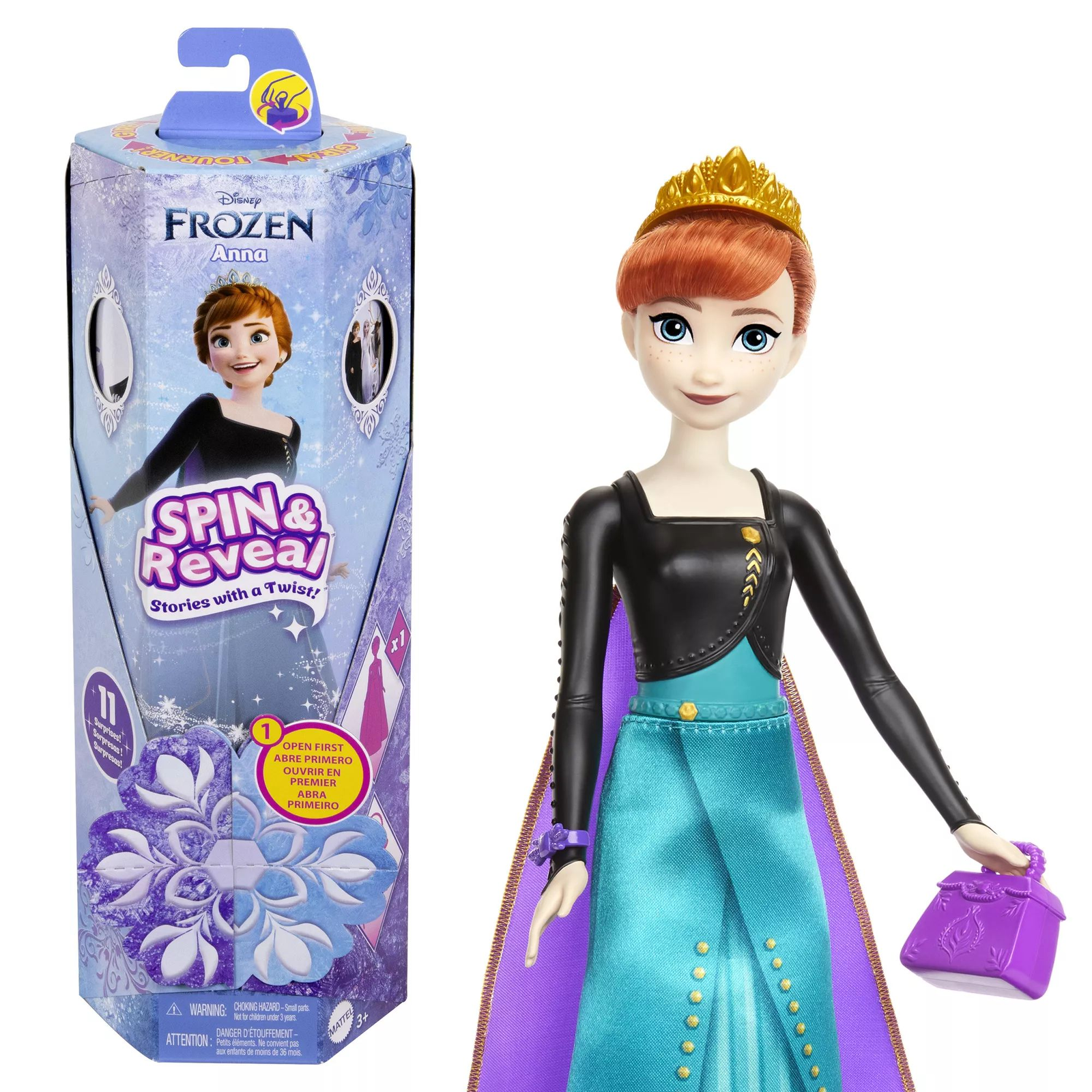 Disney hercegnők - Jégvarázs varázslatos meglepetés baba - Anna (HXD27)