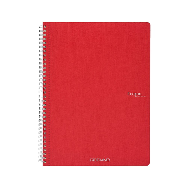 Бележник Fabriano Ecoqua A4 70 листа с червена гладка спирала