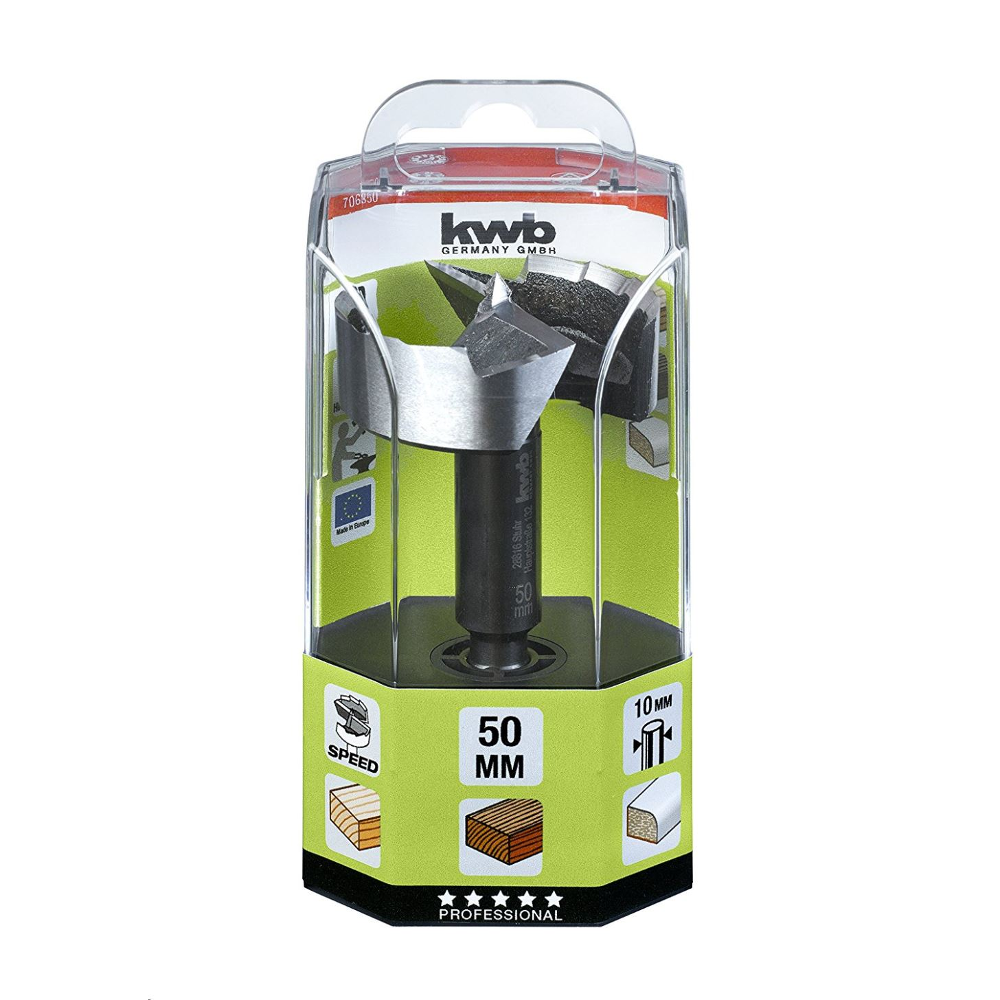 KWB PROFI AKKU TOP ENERGY SAVING 45% FORSTNER kivetőpánt süllyesztő, 50 mm (706350) (706350)