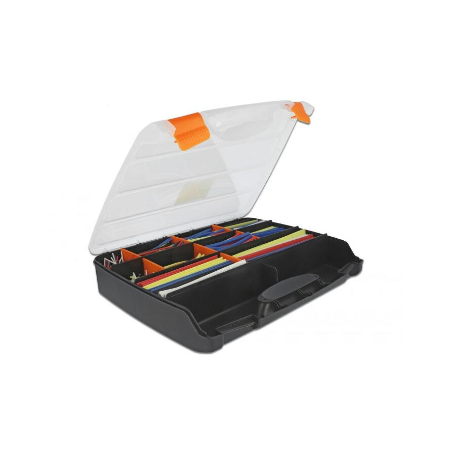 Delock 590 db.-os hőre zsugorodó csőkészlet dobozban színek szerint rendezve (20674)