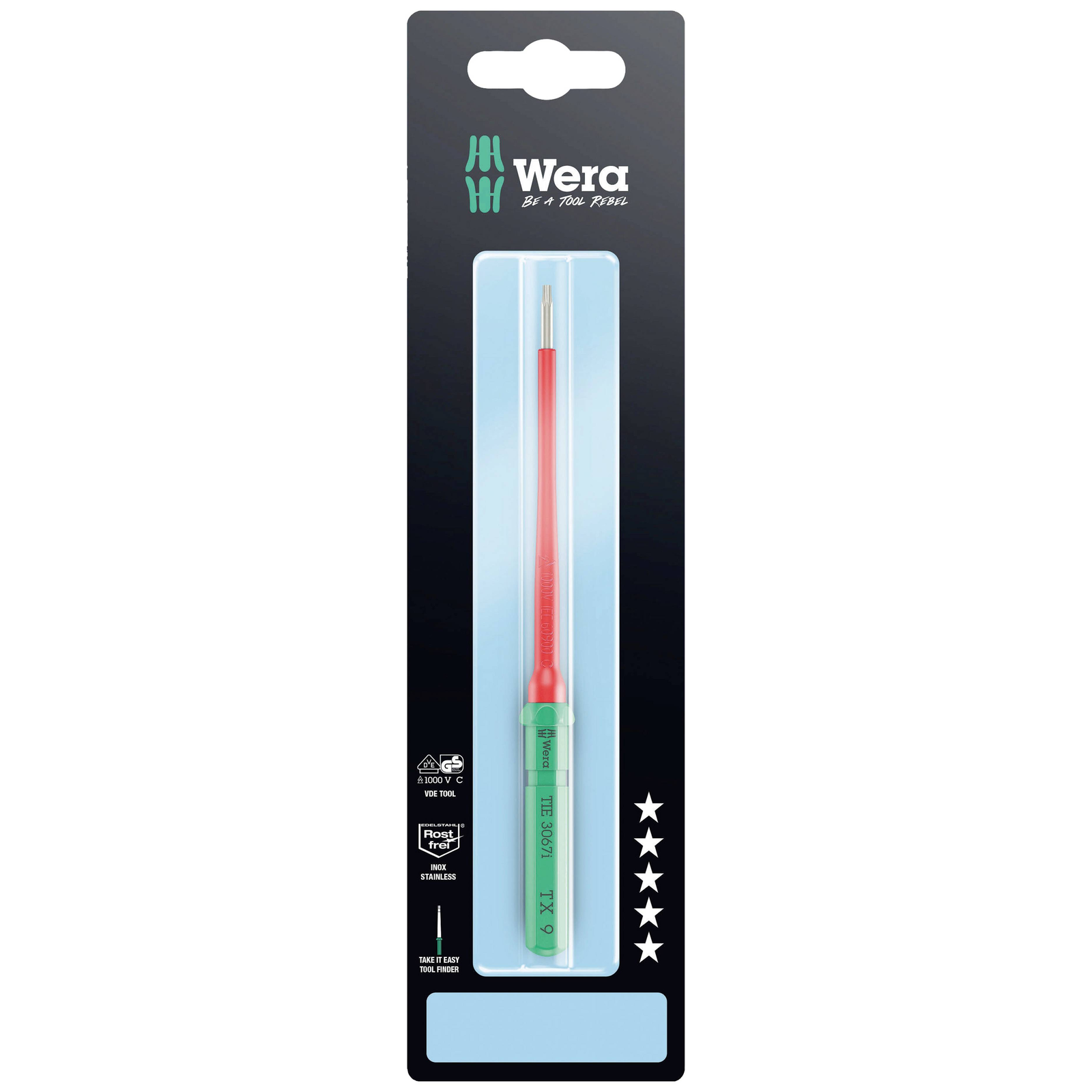 Wera Kraftform Kompakt VDE 3067 i TX 9 x 157mm TIE SB Villanyszerelő TORX Cserélhető penge (05006587001) (05006587001)