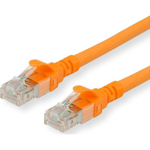 Roline 21.15.2776 RJ45 Hálózati kábel, patchkábel CAT 6A U/UTP 7.50 m Narancs Árnyékolatlan, Halogénmentes, Lángálló 1 db
