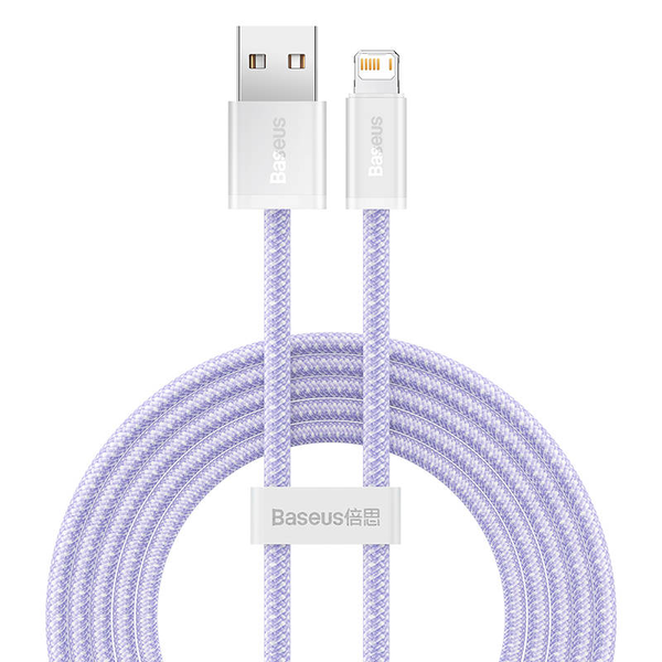 Baseus Dynamic 2 Series USB-A apa - Lightning apa 2.0 iPhone töltőkábel - Lila (2m)