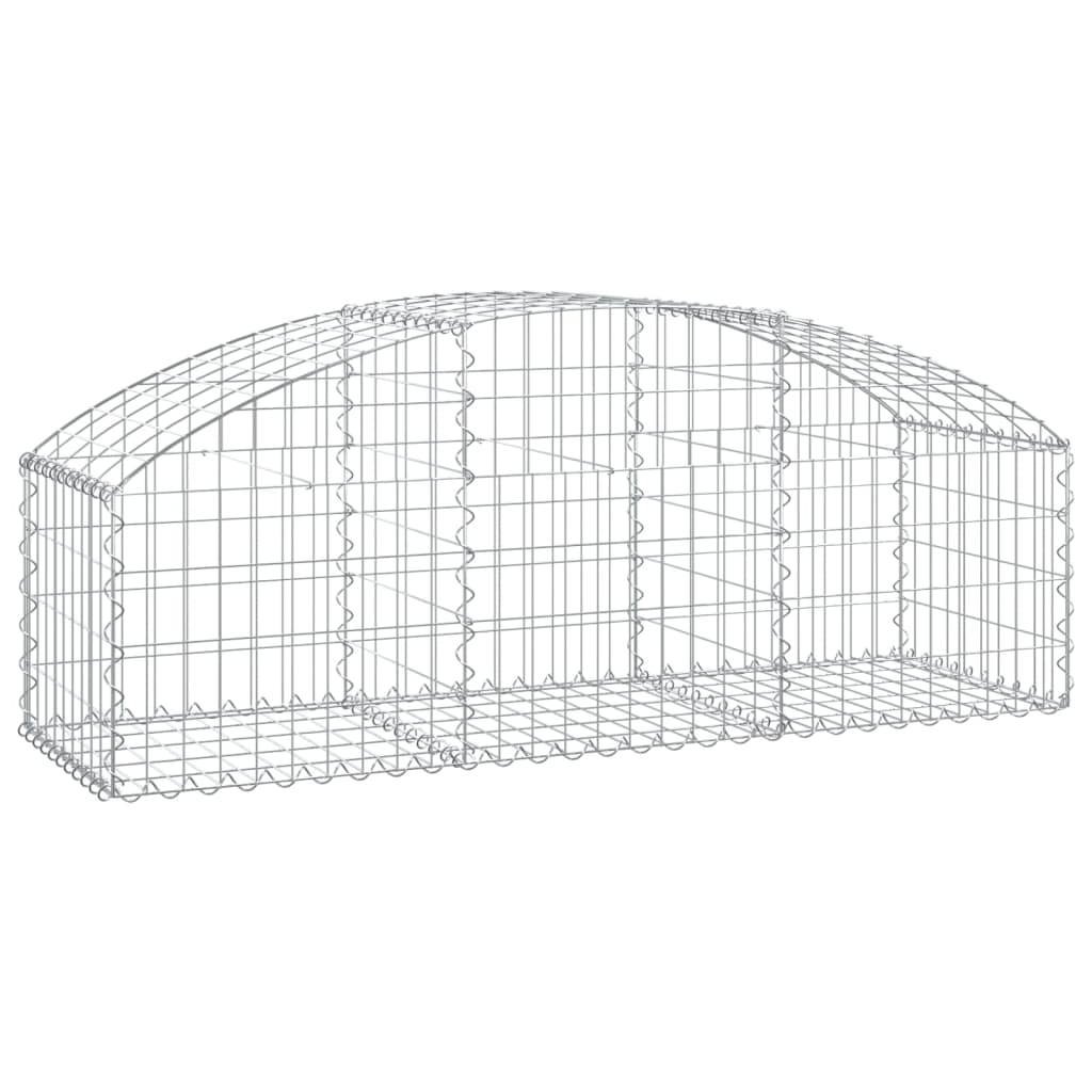 íves horganyzott vas gabion kosár 150x50x40/60 cm (153452)