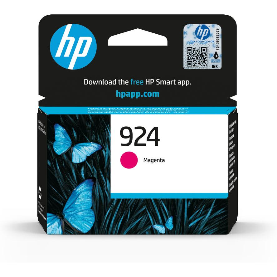 HP 924 Magenta Original Ink Cartridge atramentová náplň 1 kusov Originál Štandardná výťažnosť (4K0U4NE)