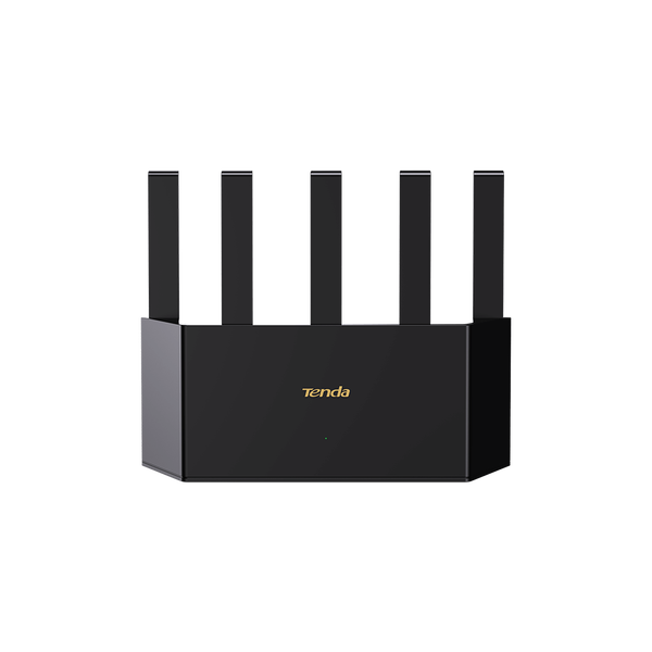 Рутер Tenda TX12L PRO AX3000 двубандов, Gigabit Wi-Fi 6 рутер, 5 външни антени, 5 GHz: 2402 Mbps, 2,4 GHz: 574 Mbps, черен