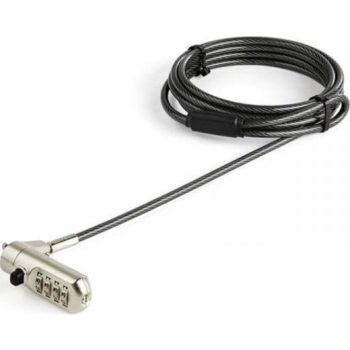 StarTech.com LTLOCKNANO kabelslot Zwart, Roestvrijstaal 2 m