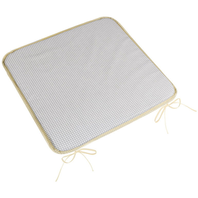 BELLATEX Ülőpárna ADÉLA, 34\904 sima 40 × 40, kockás, szürke-fehér (13201)