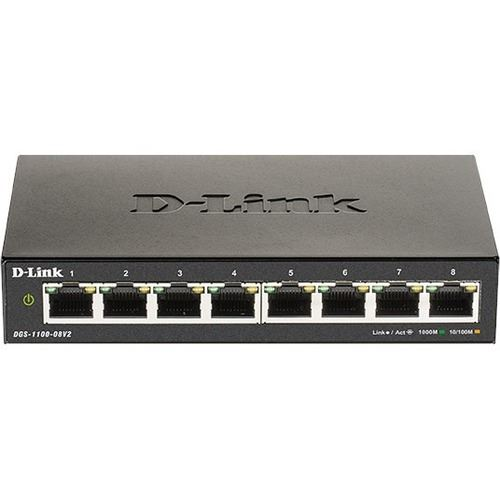 D-Link DGS-1100-10MPV2 Vezérelt L2 Gigabit Ethernet (10/100/1000) Ethernet-áramellátás (PoE) támogatása 1U Fekete (DGS-1100-10MPV2/E)