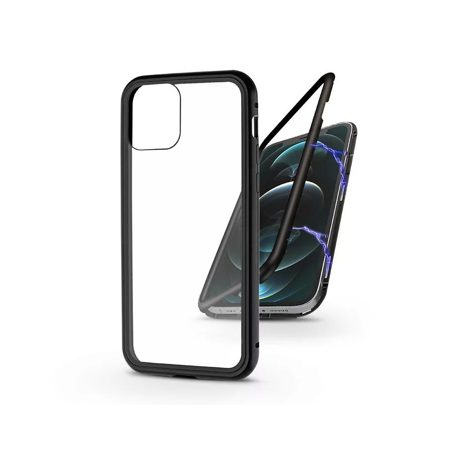 Haffner Magneto Apple iPhone 12 Pro Max mágneses 2 részes hátlap előlapi üveg nélkül fekete (PT-5840) (PT-5840)