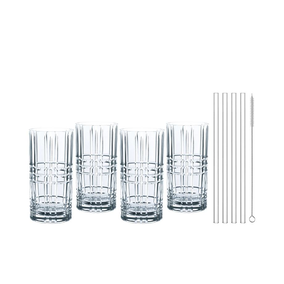 Nachtmann Tastes Good Long Drink poharak szívószálakkal 445ml, 4db (103144) (Nachtmann103144)