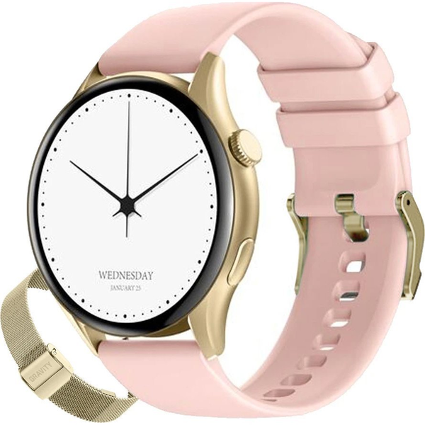 Zegarek damski SMARTWATCH GRAVITY GT11-3 LGD/LGD/PK