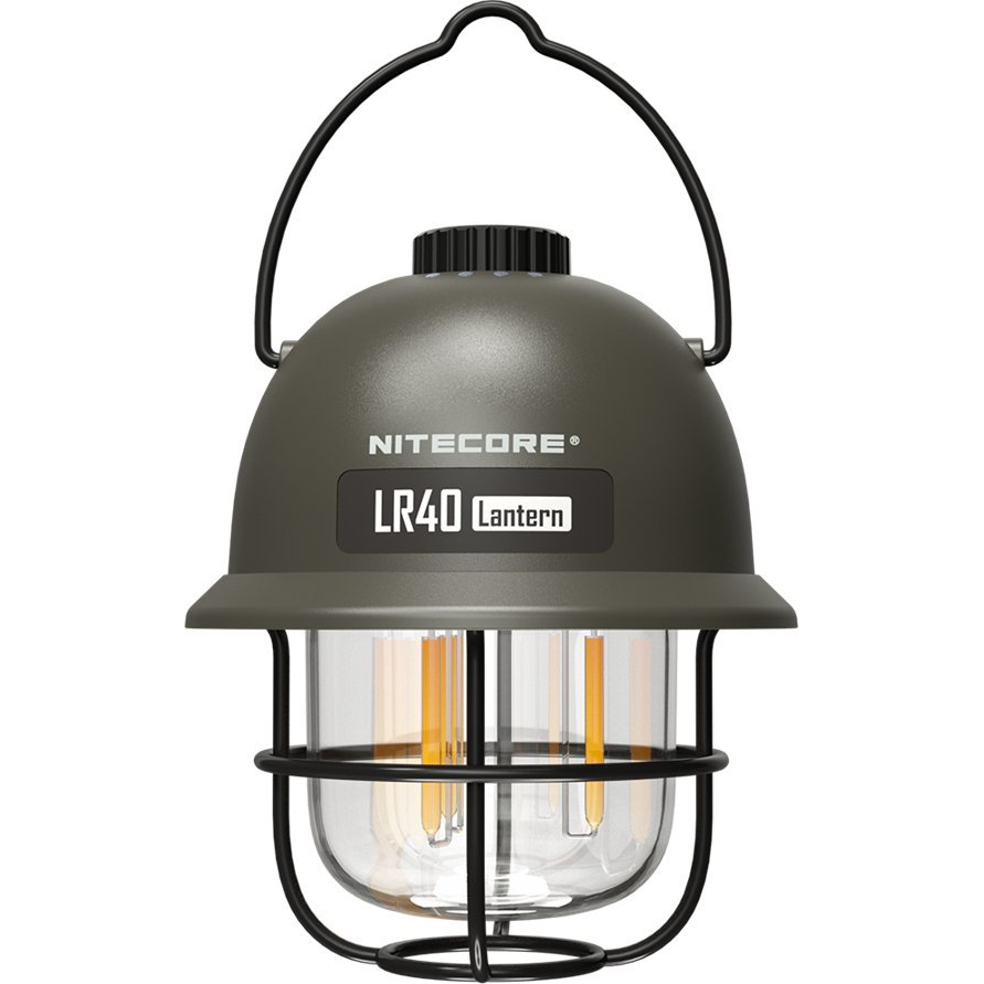 NiteCore NC-LR40-OLIV LR40 LED Kemping lámpás 100 lm Akkuról üzemeltetett 222 g Olivazöld (NITLR40GR)