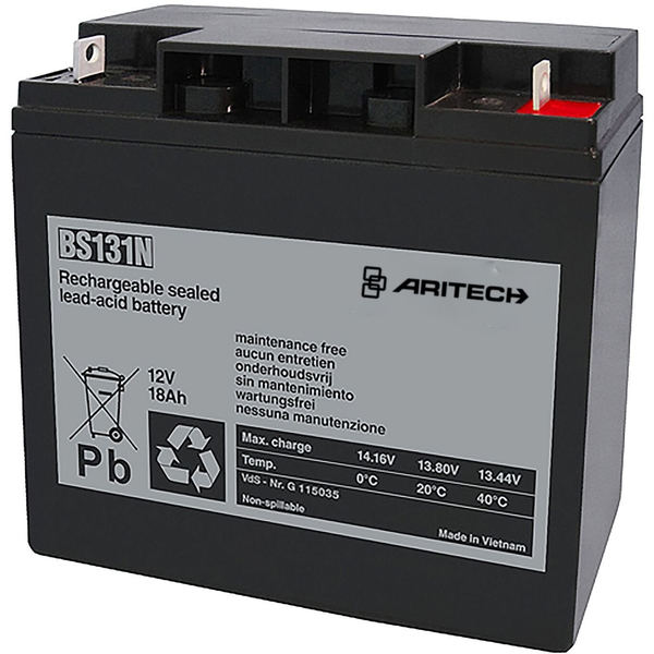Aritech Battery 12 V, 18 Ah 2PK