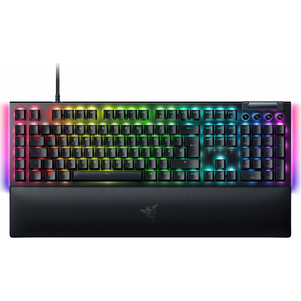 Razer Blackwidow V4 RGB Yellow Switch Vezetékes Gaming Billentyűzet - Német (RZ03-04692100-R3G1)