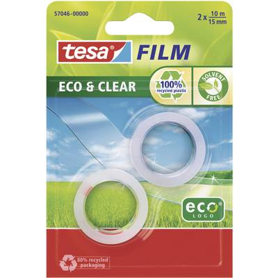 Cellux átlátszó Tesafilm®Eco&Clear 10 m x 15 mm, 2 tekercs, TESA 57046 (57046-00-00)