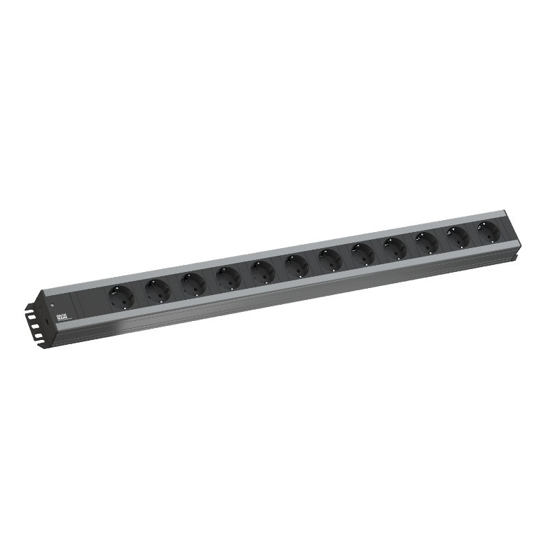 Bachmann tradesman´s strip 220V hálózati elosztó 12 aljzatos 2.0m - Fekete (300.002)